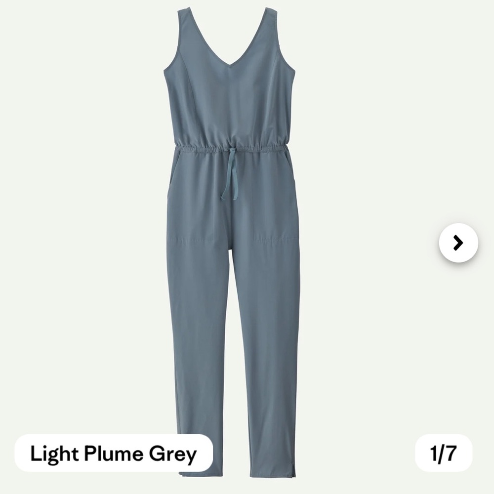 Patagonia Women's Small Grey Blue Jumpsuit Romper One-Piece